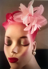 PRETTY PINK FASCINATOR IN TULLE FEATHERS