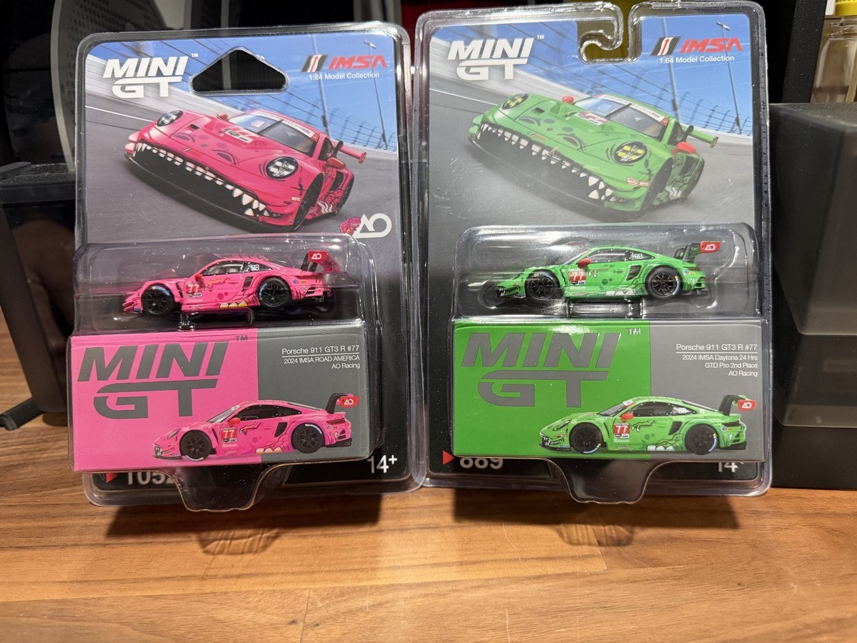 MINI GT Porsche 911 GT3 R REXY #889 & ROXY #1052 IMSA Racing 2024