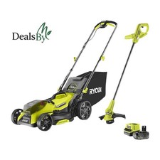 USED 18V  brushless ONE Cordless Lawnmower and Grass Trimmer Twin Kit