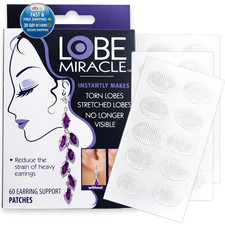 Clear Earring Support Patches, 1 60 Count Pack of 1 ,
