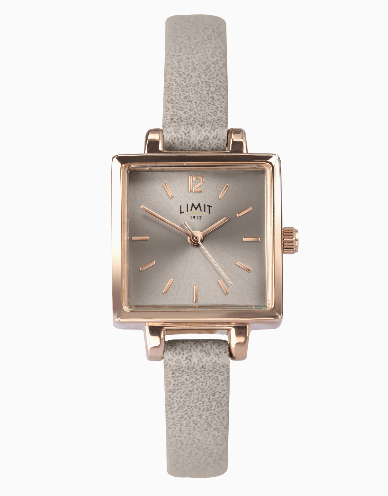 Limit  22mm Womens Square Rose Gold Analogue Watch with Brown Strap RRP £29.99