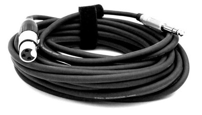 Mikrofonkabel 10 Meter, schwarz Amphenol XLR female/ 6,3mm StereoKlinkenstecker
