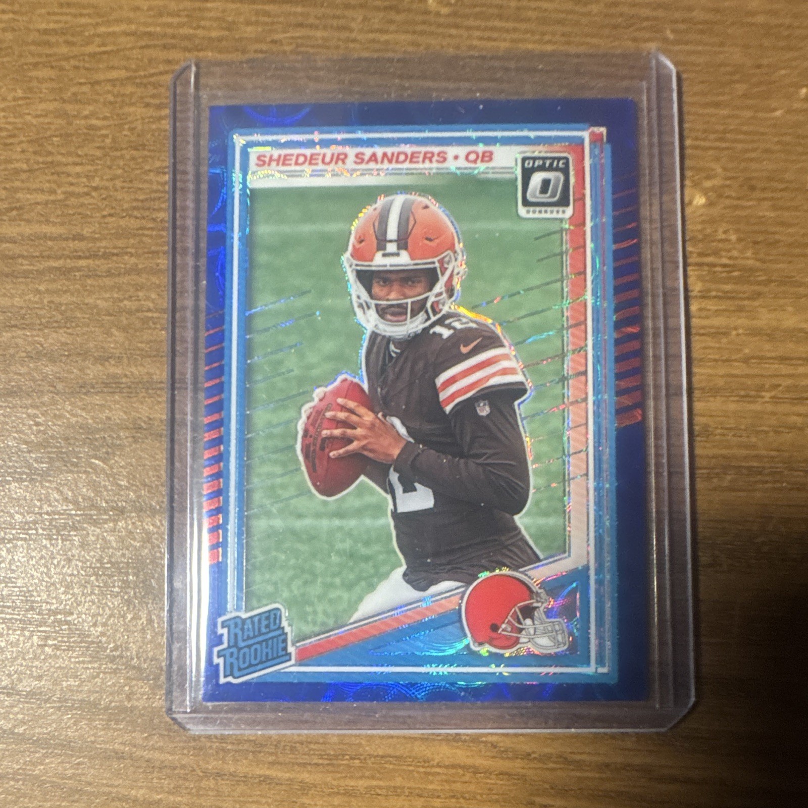 2025 Panini Donruss Optic - Rated Rookie Shedeur Sanders #203 Blue Hyper Prizm 