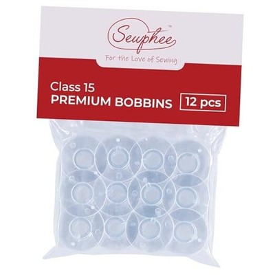 12 Pcs Sewing Machine Bobbins - Premium Class 15 Bobbin - Fits Singer 12-Piece
