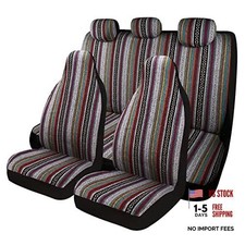 Baja Saddle Blanket Car Seat Covers - 7PCS Full Set - High Back - Baja Inca