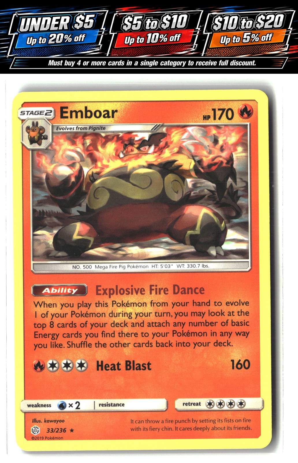 SM - Cosmic Eclipse #33/236 Emboar
