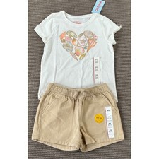 Girls Sz XS Cat  Jack Tshirt  Pull-on Shorts Bundle GIRLS NWT SZ XS 4/5 