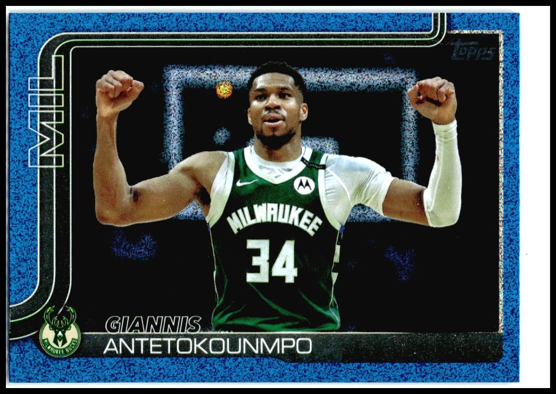 2025-26 Topps Sandglitter Blue SSP #54 Giannis Antetokounmpo Milwaukee Bucks