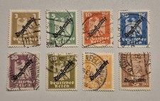 Rzesza Niemiecka znaczki służbowe likwidacja kolekcji Mi.-Nr 105-112