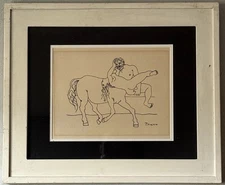 ORIGINAL PABLO PICASSO VINTAGE MODERN ART CUBISM LITHOGRAPH OLD  MODERNISM 1960