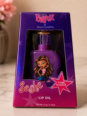BRATZ Girls Night Out Vanilla Lip Oil High Shine- SASHA Mauve Pink - New in Box