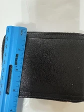 Vintage NOYMER Black LADIES Folding MOROCCO LEATHER Wallet SLIDE CLASP Quality