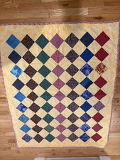 COLORFUL QUILT / New Handmade Baby Unisex Quilt 45 X 56 Seaport Quilters Guild