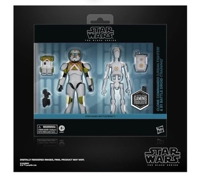 Star Wars The Black Series Clone Commando & B1 Battle Droid Battlefront II