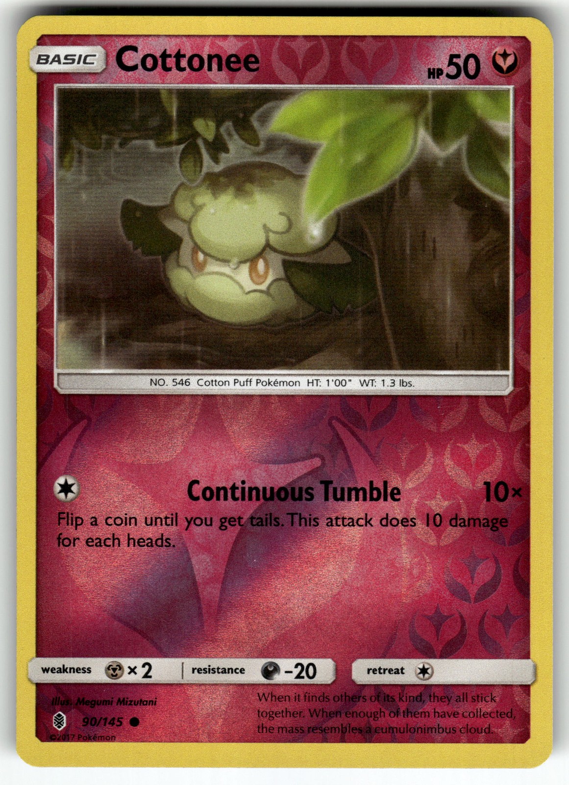 Cottonee 90/145 SM - Guardians Rising LP Pokemon Card TCG