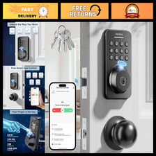 Keyless Entry Door Lock Set - WiFi, Fingerprint, App Control, Keypad, Auto-Lock