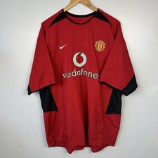 Vintage Man Utd Shirt Jersey, Nike, Beckham #7, 2002-04 Home, Size Mens XL