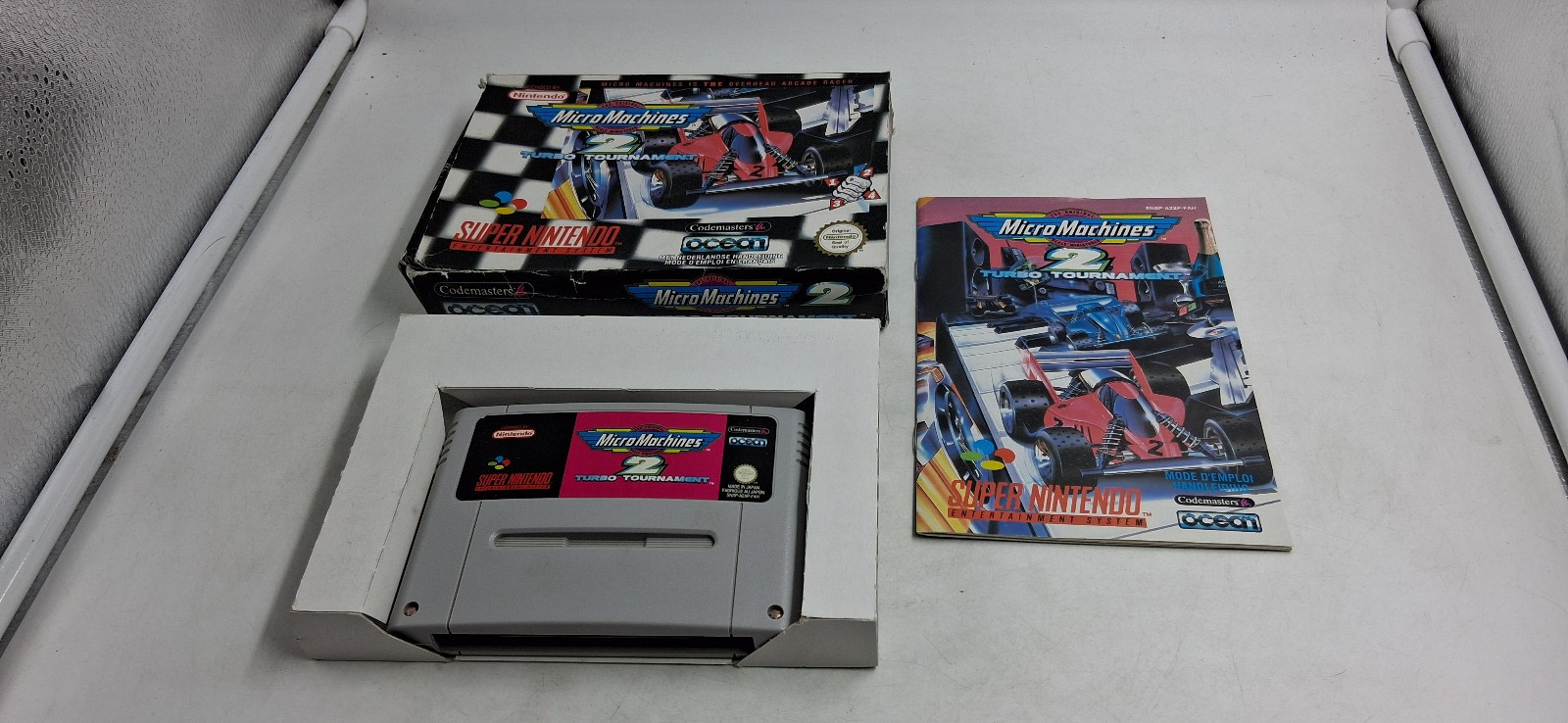 Jeu Super Nintendo SNES Micro Machines 2 Turbo Tournament complet