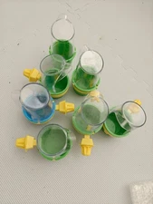 Lot of 7 JW Pet Bird Cage Clean Cup Feeder and Water Cup Size Medium Color Used 