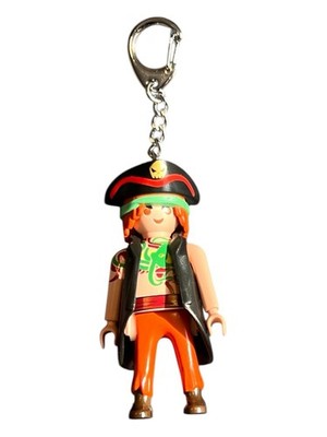 Playmobil Female Pirate Keychain Excellent Used Condition 3 T