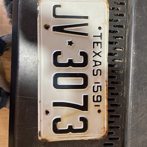 1959  Texas License Plate