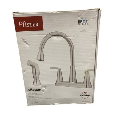 Pfister Allegan Stainless Steel  Faucet F-036-4AGGS Tri-flow Open Box