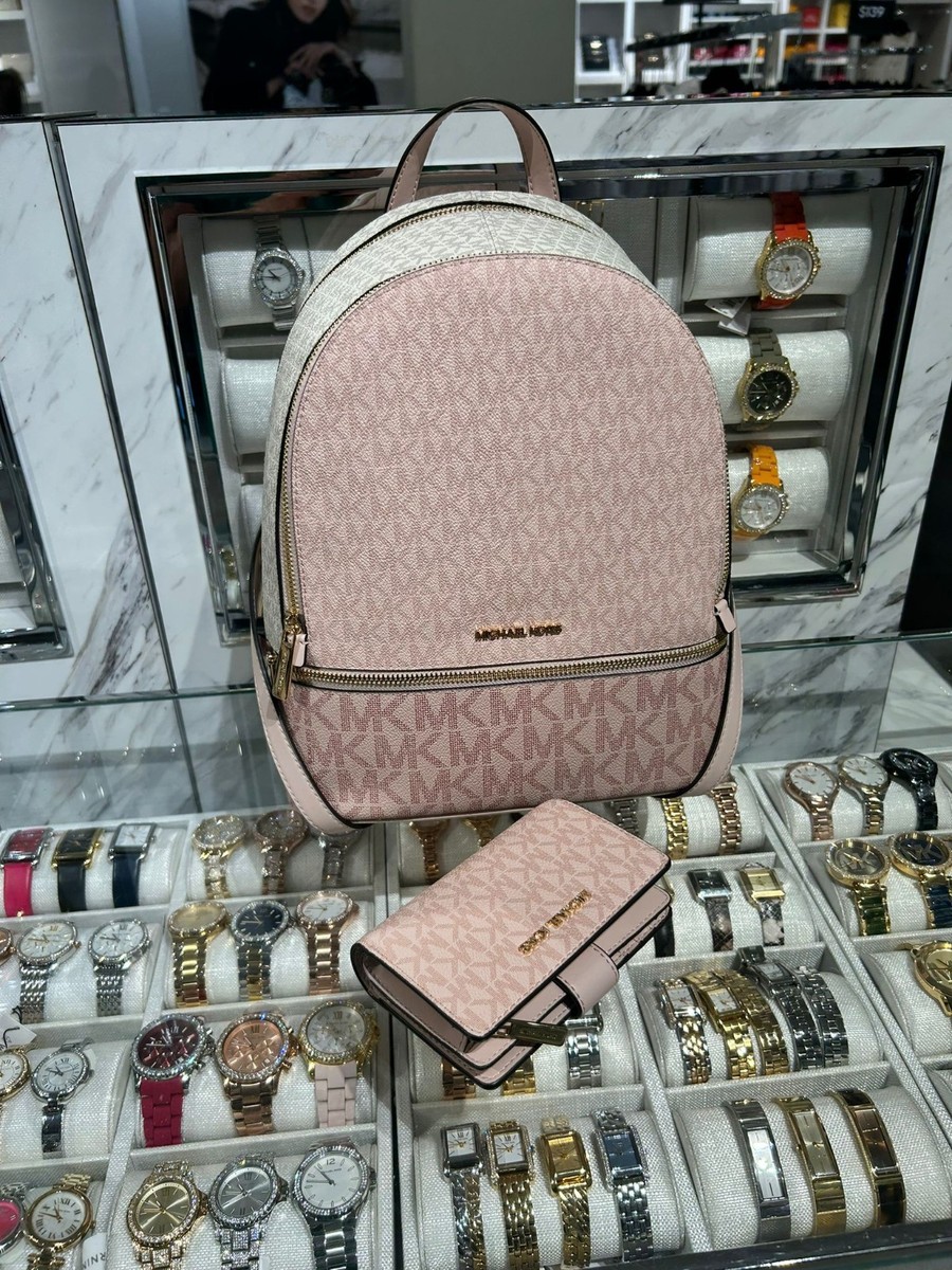 Micheal Kors Backpack & Wristlet/wallet -Rose Gold s-l400.jpg main image 3