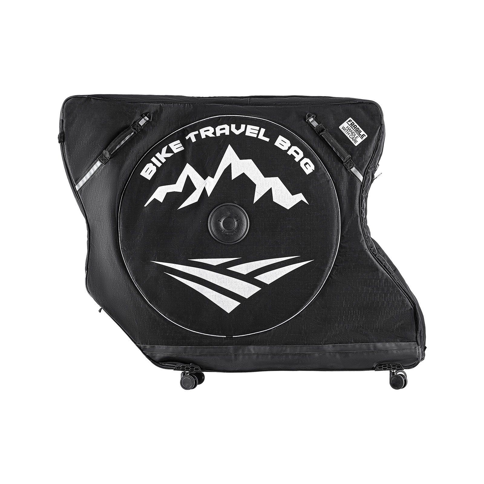 Road Bike Travel Case w/ Wheels, TSA Lock & Full Protectors 