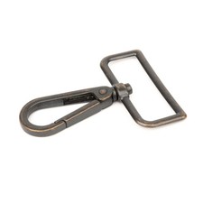 1 1/2 Inch Aged Bronze Purse Lobster Clasp Swivel Snap Hook, 25 Pack