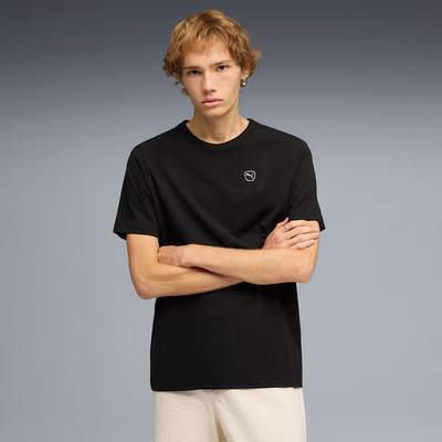 PUMA Herren T-Shirt TEE Elevated Logo 692054 01 Schwarz Kurzarm