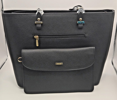  LOVEVOOK  Classic Black Purse/Work Tote Bag, Top Handle Shoulder Bag - Large