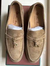 Loro Piana Summer Charm Walk Women’s EU 39 Tan Loafer Shoes Yatch Class