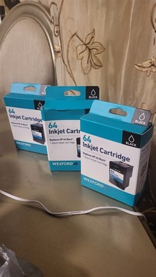 Wexford 64 Black Inkjet Cartridge  HP Envy Photo Tango X Compatible Lot Of 3. 1D