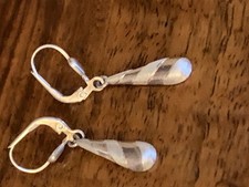 Org. alte Sterling Silber 925 Ohrringe Schmuck Antik