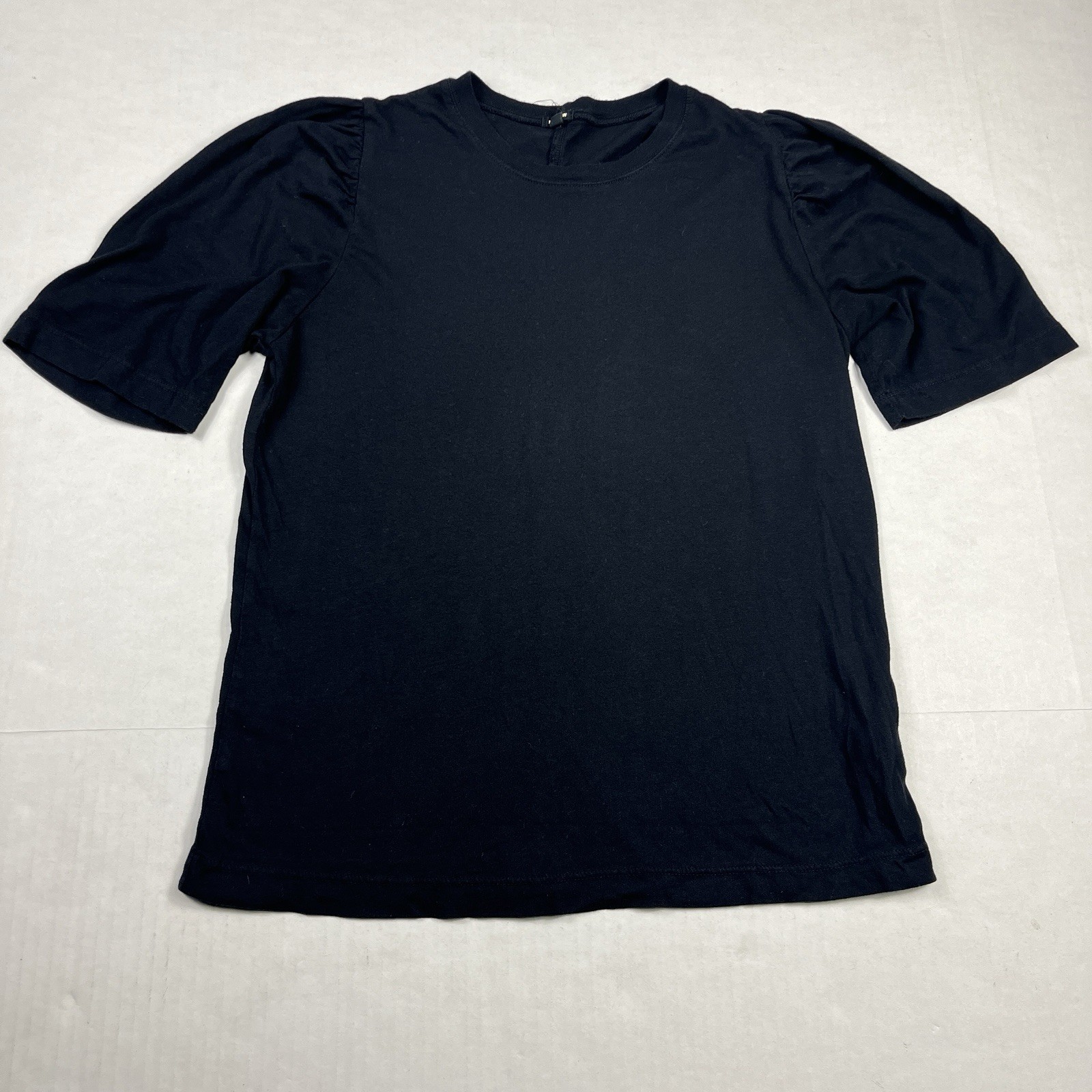 Monrow Basic Tee Black Essential Puff Sleeve T-Sh… - image 1