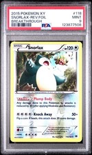 2016 POKEMON XY BREAKTHROUGH #118 SNORLAX-REVERSE FOIL PSA 9 on eBay