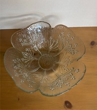 Vintage Glasschale skandinavisch, Pertti Kallionen 1970er 23x11cm