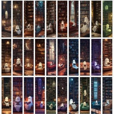10PCS Aesthetic Ghost Reading Bookmarks Perfect Gifts For Adults & Kids