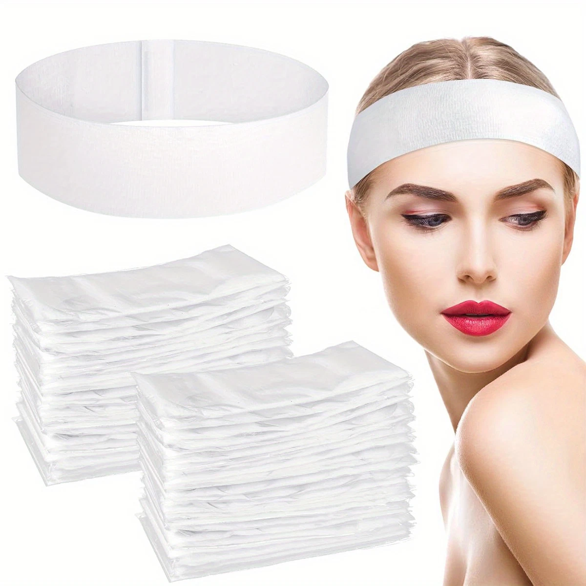 Set di 9 fasce per capelli da spa per lavare il viso