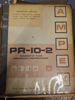 AMPEX PR-10-2 Reel to Reel Service Manual Original