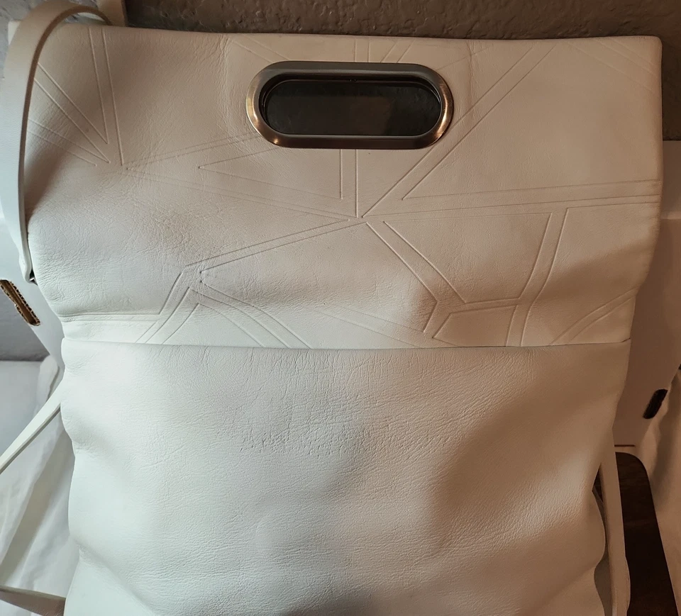 Bolso sin asas de cuero blanco Skagen hecho en Dinamarca (LEER) Foto 4 de 4