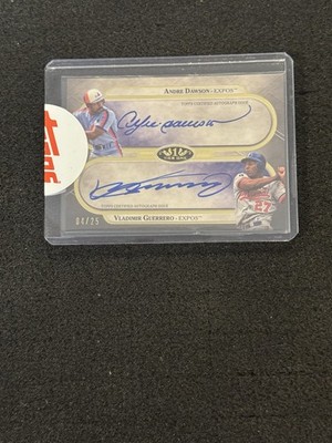 2021 Topps Tier One #DA-DG Andre Dawson/Vladimir Guerrero Dual Auto /25 HOF