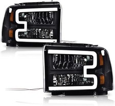 LED Headlight Assembly Compatible with 2005-2007 Ford F250 F350 F450 F550 Super