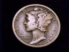 1918-D  Mercury Dime, Good to nearly Very Good Grade