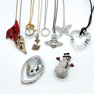 Vivienne Westwood Swarovski Brooch Necklace 9 set Silver Metal 4351761