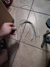 VINTAGE REPLACEMENT 1985 FORSTER CROQUET WICKET - WHITE VINYL COATED