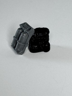 THE CORPS, LANARD Figure Backpack - Black Loww Light & Gray Shark Scuba - GI JOE
