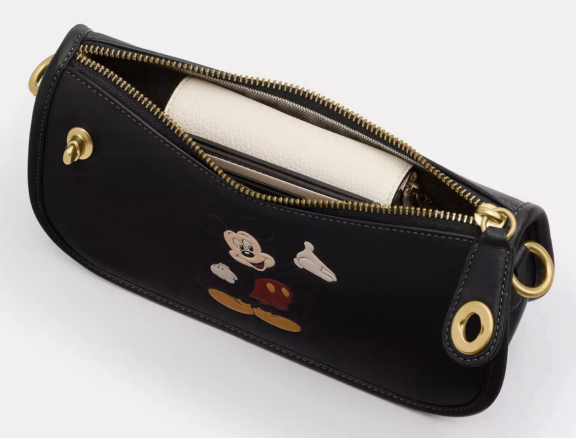 Disney x Coach collabo Swinger Bag / Mickey Mouse CDM80 B4/M2 Brass/Black Multi image 3
