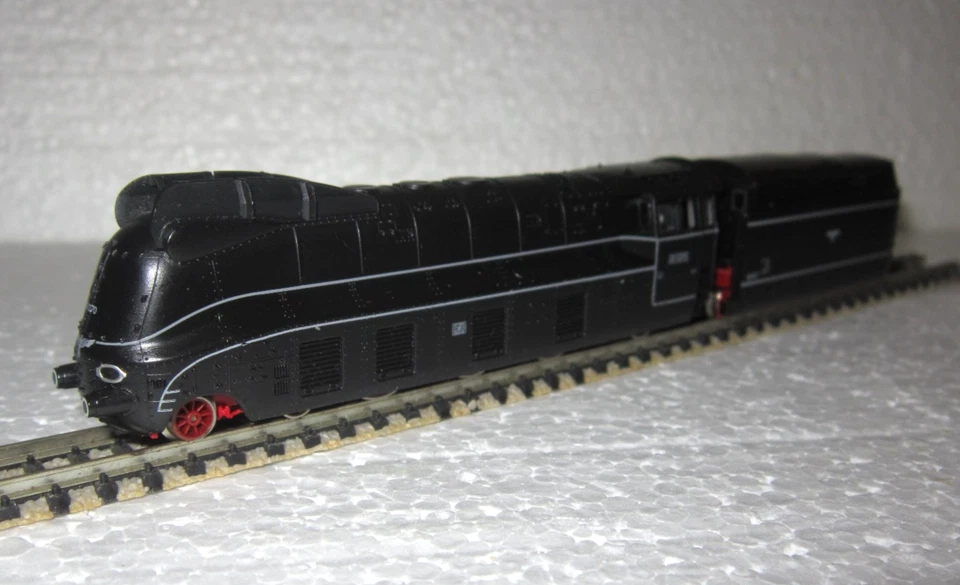 FLEISCHMANN N 7172 DRB BR01 1070 STREAMLINED STEAM LOCOMOTIVE EP II OVP TESTED - Image 2 of 4