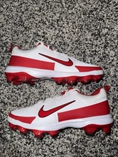 Nike Force Trout 9 Pro MCS Baseball Cleats White Red FZ0915-104 Men’s Size 12